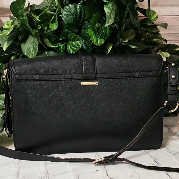 Rebecca Minkoff Hudson Moto Crossbody/ ShoulderBlack Large Leather Bag